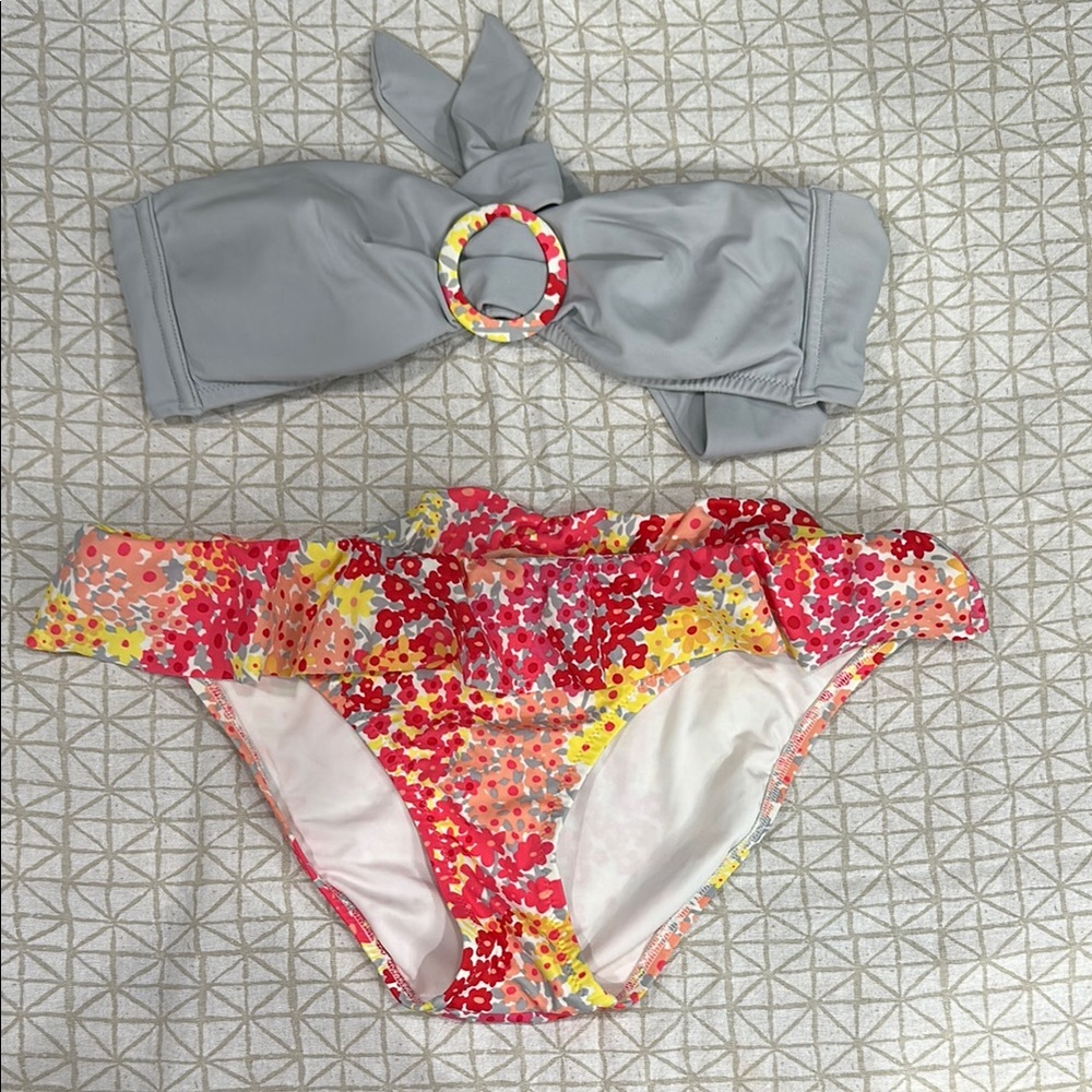 Victoria's Secret Gray and Floral Bikini